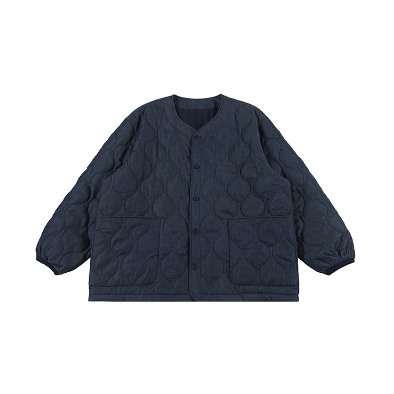 オーバーキルト・ノーカラーパディングジャケット K5438 - 13