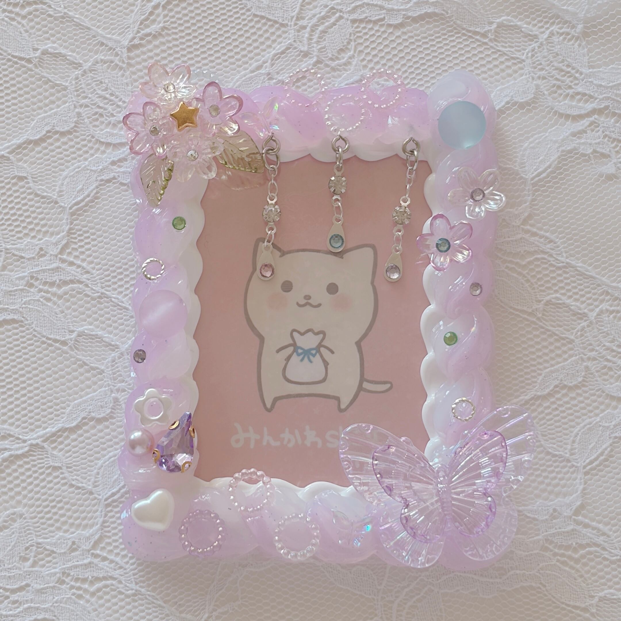 ホイップデコ トレカケースデコ】紫陽花中性パープル | みんかわshop