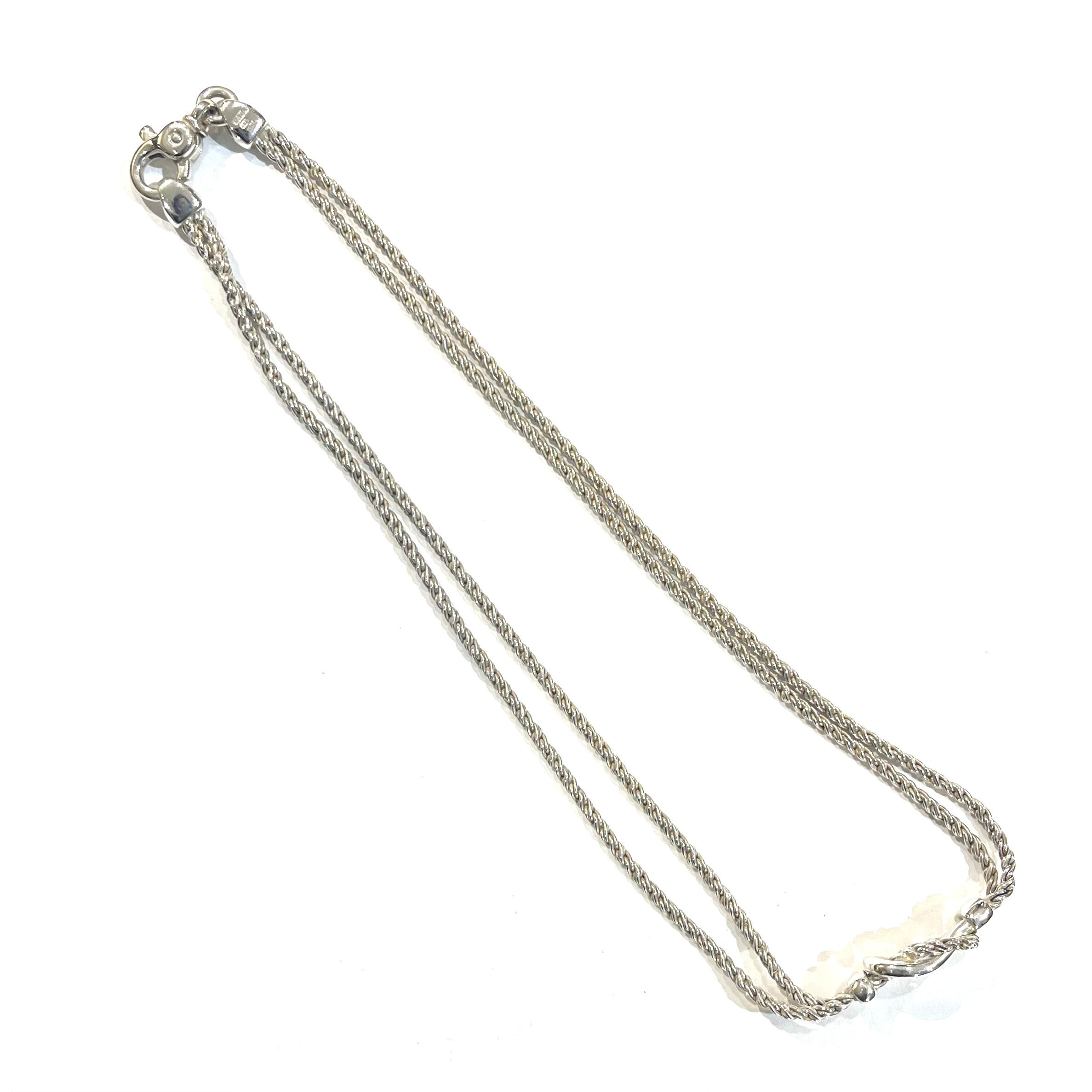 希少【TIFFANY&CO.】ティファニー2261ツイストダブルロープネックレス