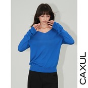 Wide V-Neck Wool Blend Knit / 2color