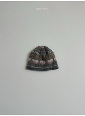 〖取寄〗韓国子供服 / 26winter / minirobe / フラワージャガードビーニー / キッズ *FREE*