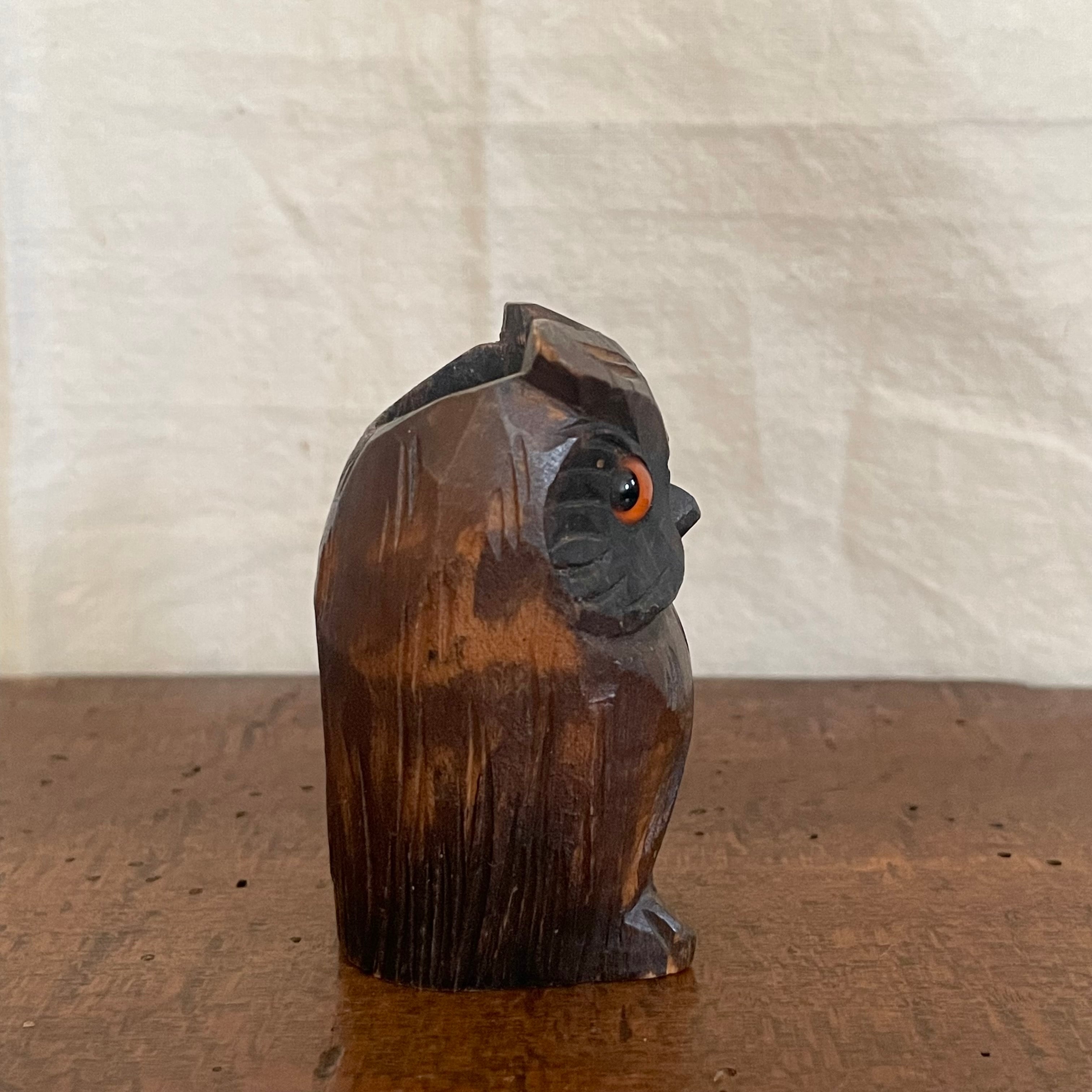 木彫りのフクロウ | tsuitachi craft&brocante