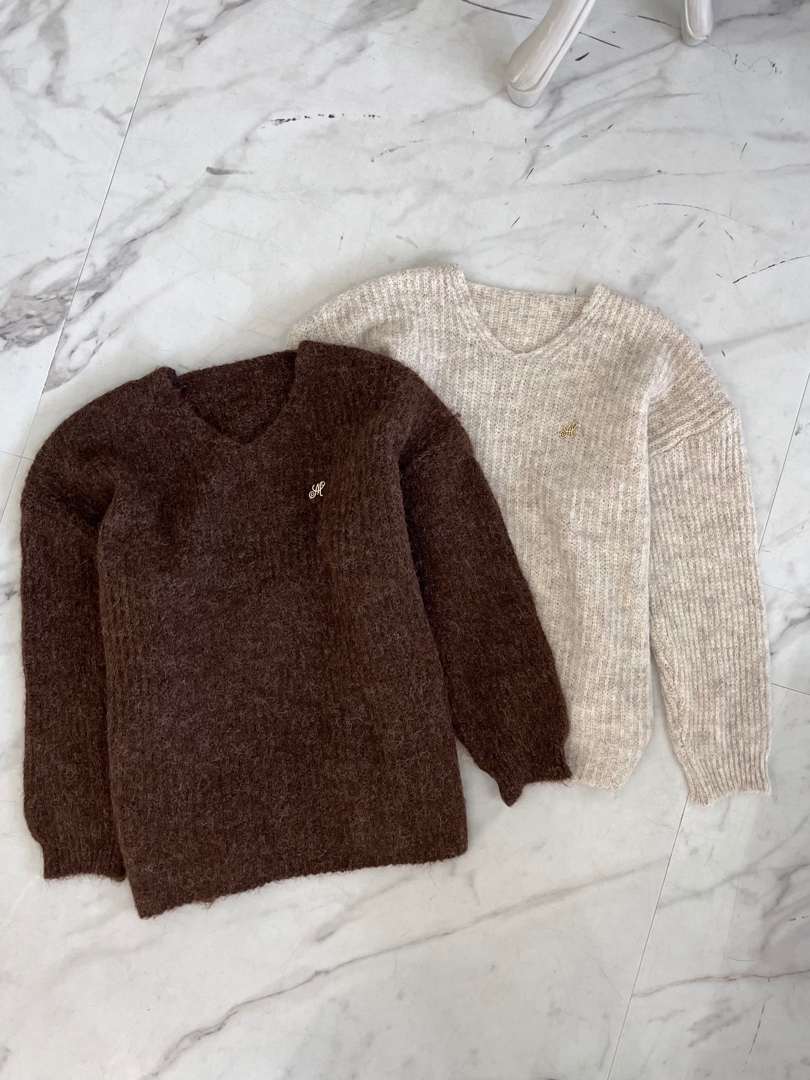 【LAST2】M loose choker knit