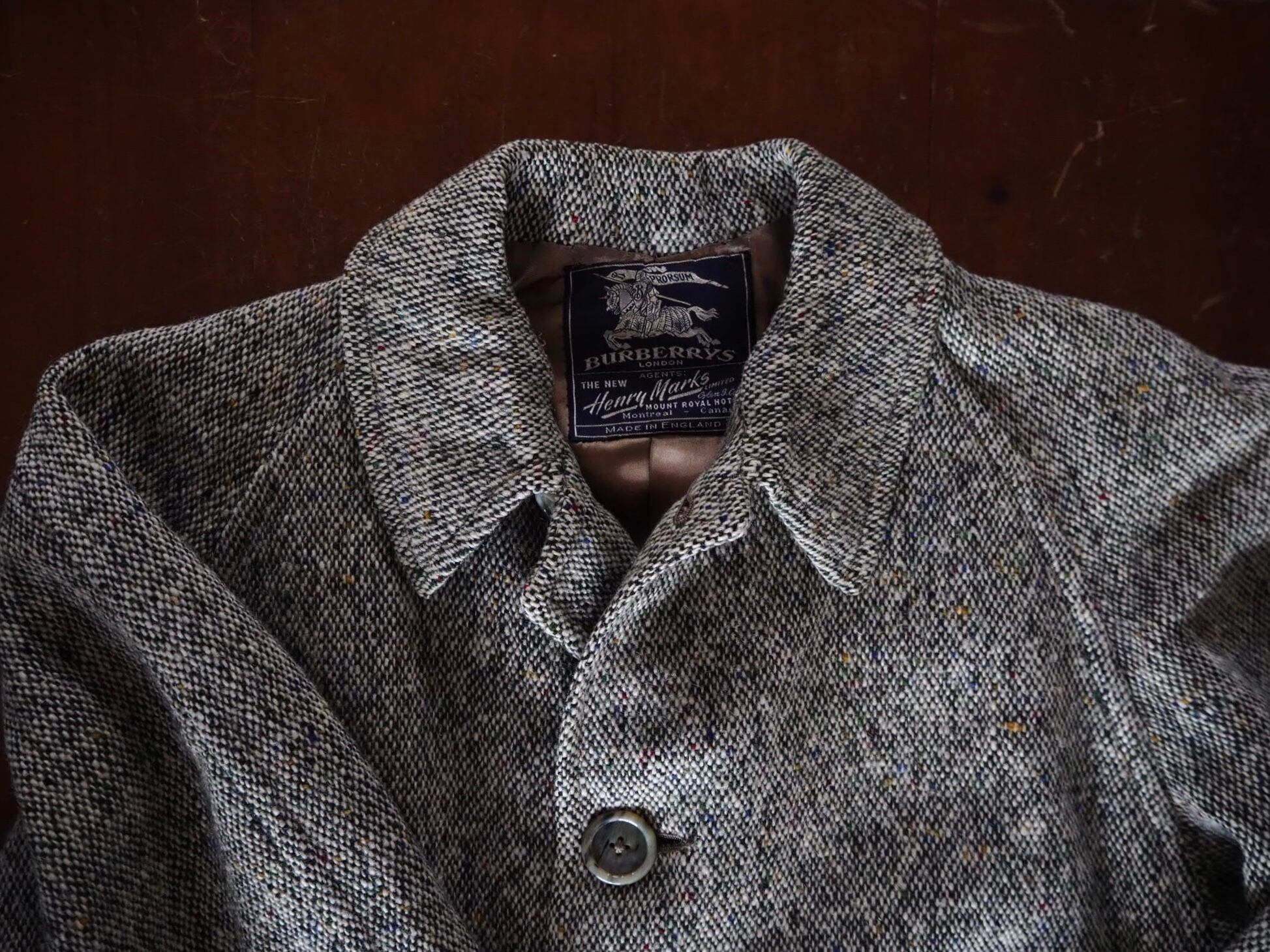 1950s Burberry Tweed Coat made in England | 古着屋comáme