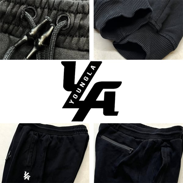 1点物◇YoungLAヤングエルエー黒スウェットパンツ古着メンズL