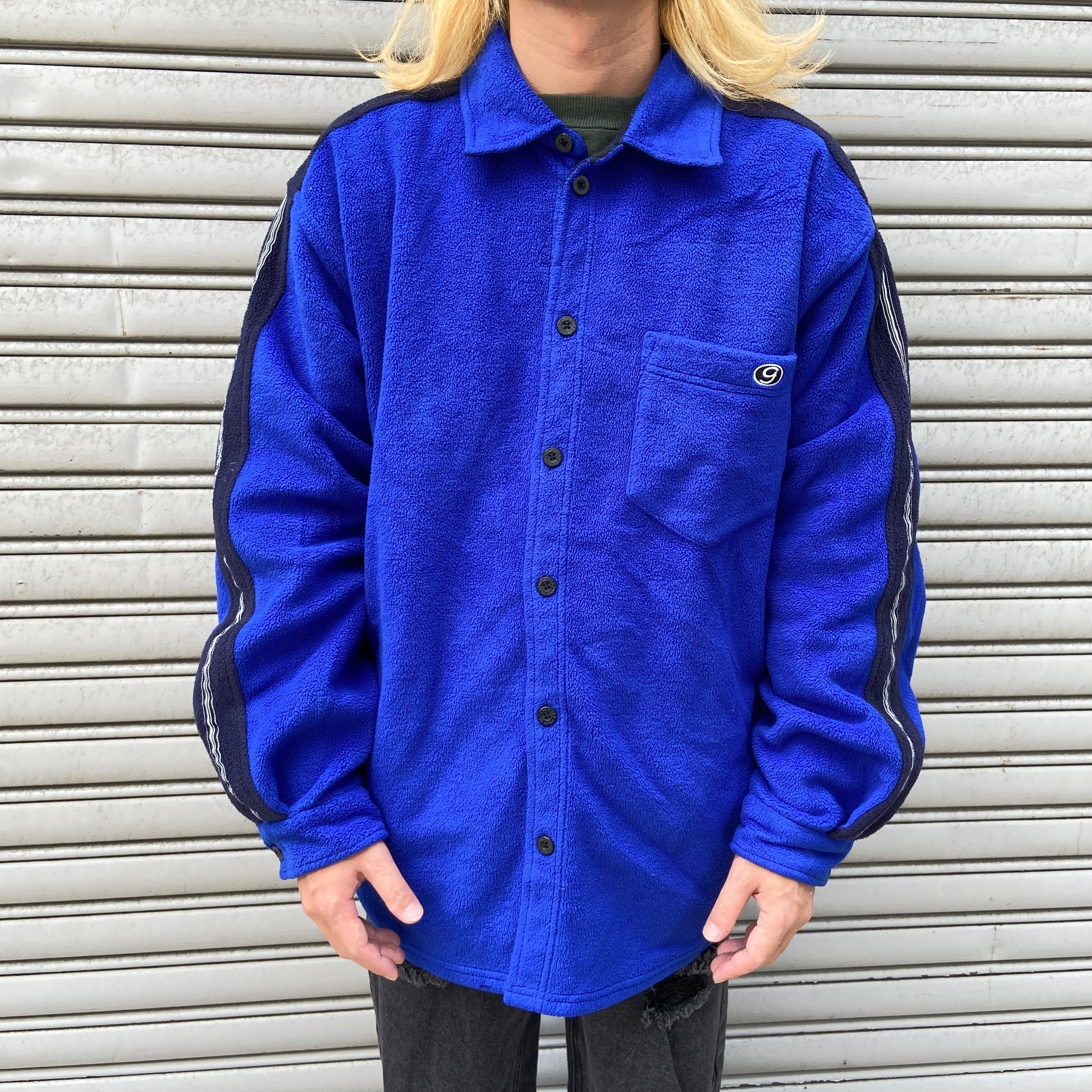 90s GAP オールドギャップ 袖ラインテープフリースシャツ oldgap