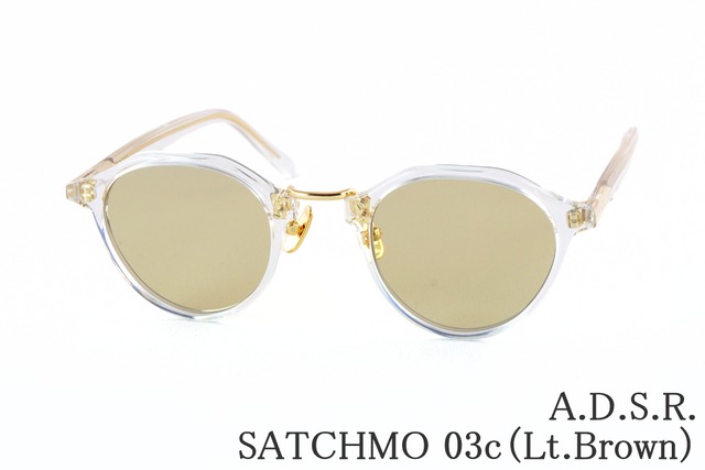 A.D.S.R. クリア サングラス SATCHMO 03c 47サイズ クラウンパント サッチモ コンビネーション ADSR エーディーエスアール 正規品