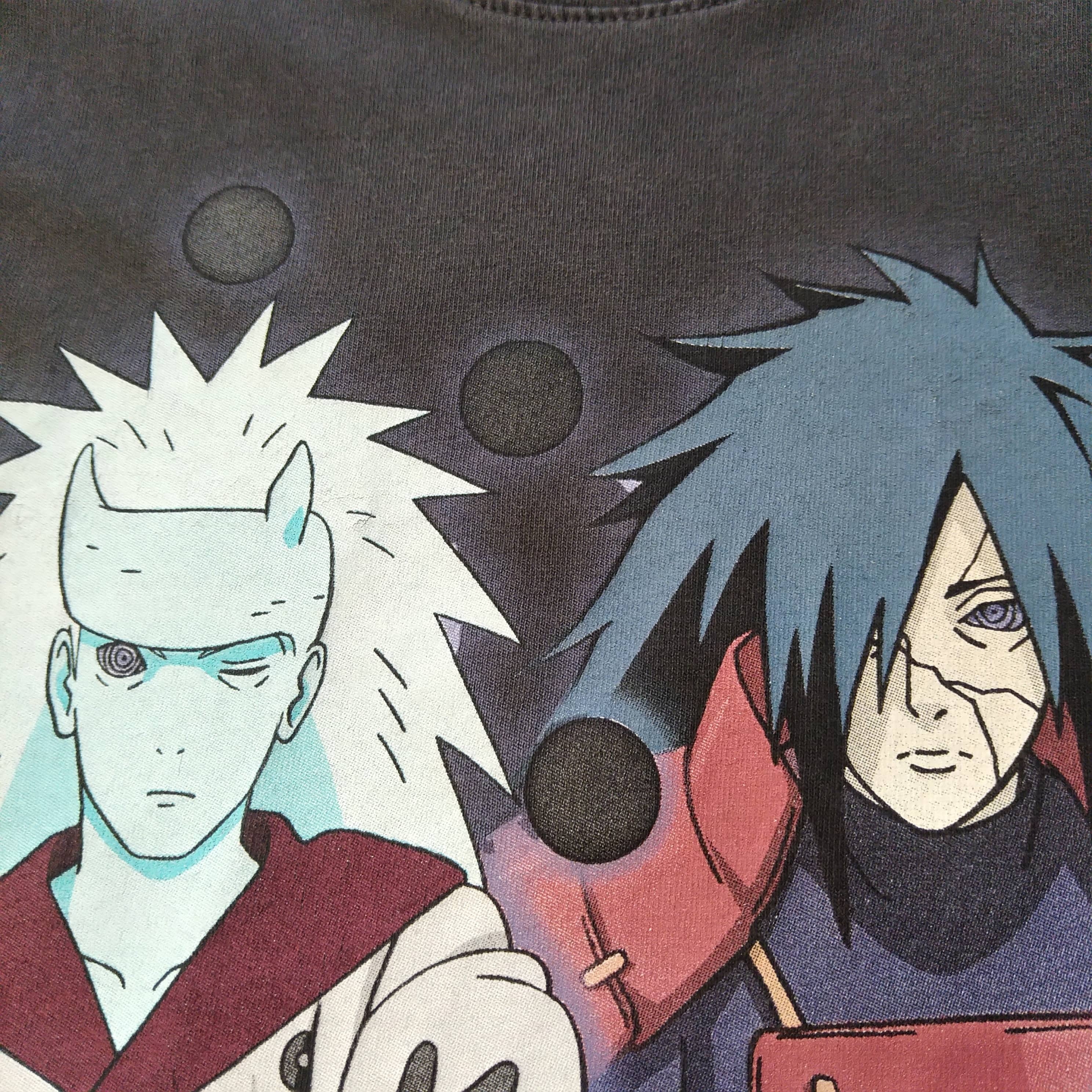 古着 ナルト Tシャツ XL グレー うちはマダラ アニメT naruto | GOLD