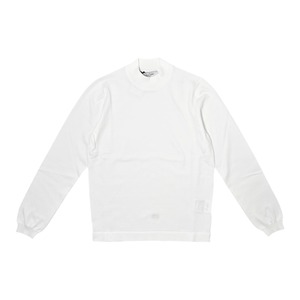 GranSasso(グランサッソ)  Long Sleeve Softcotton 12G Mock Neck Knit Tee(58108/18120/001)/WHITE