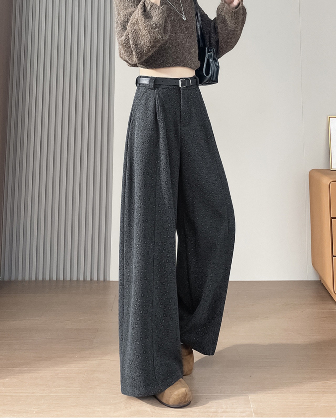 ジャカードレオパードワイドパンツ 2color A0664 - 8