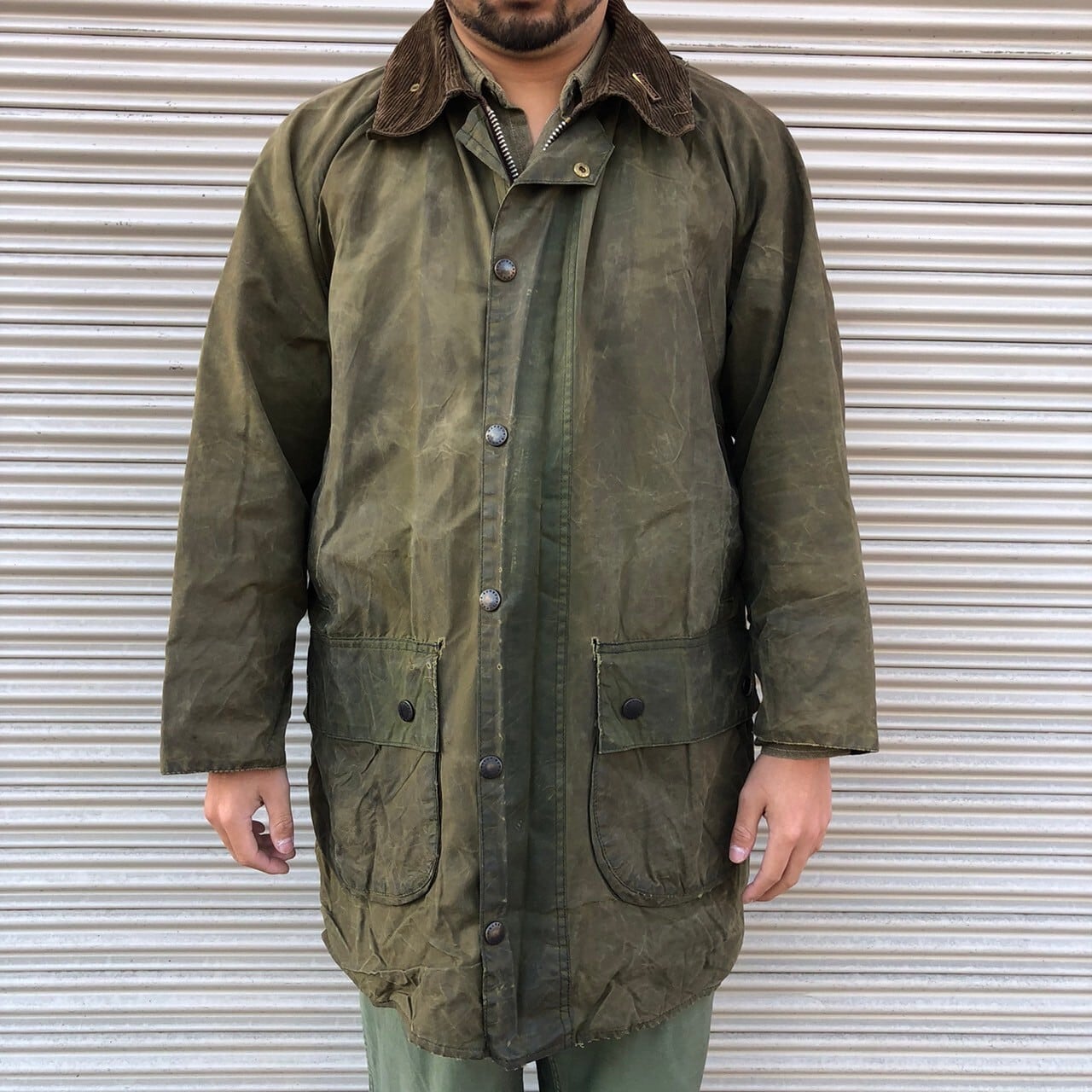名作 英国製 90s Barbour Gamefair 3クラウン 3クレスト ヴィンテージ 