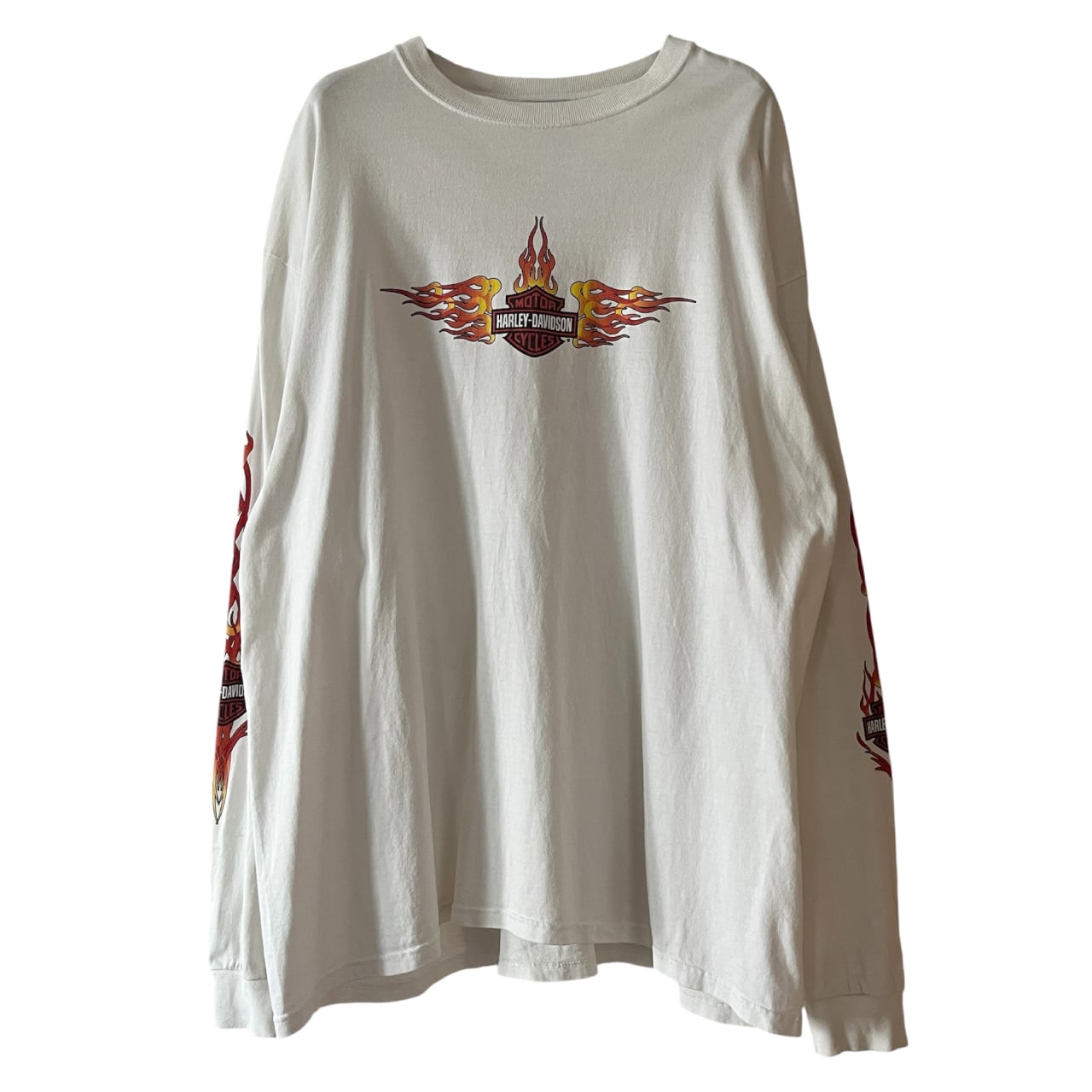 Harley Davidson Y2K Flame Emblem Logo Long Sleeves Tee | Vintage