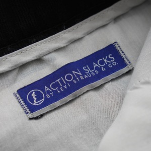 00s Levi's ACTION SLACKS BLACK [W34.5L30.5相当] 古着