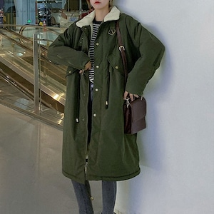 【送料無料】 ロングコート 裏ボア 防寒 防風 レディース 秋冬 韓国 アウター きれいめ シンプル 大人 カジュアル 通勤 通学 暖かい ゆったり 厚手 コート 大人可愛い 大人女子