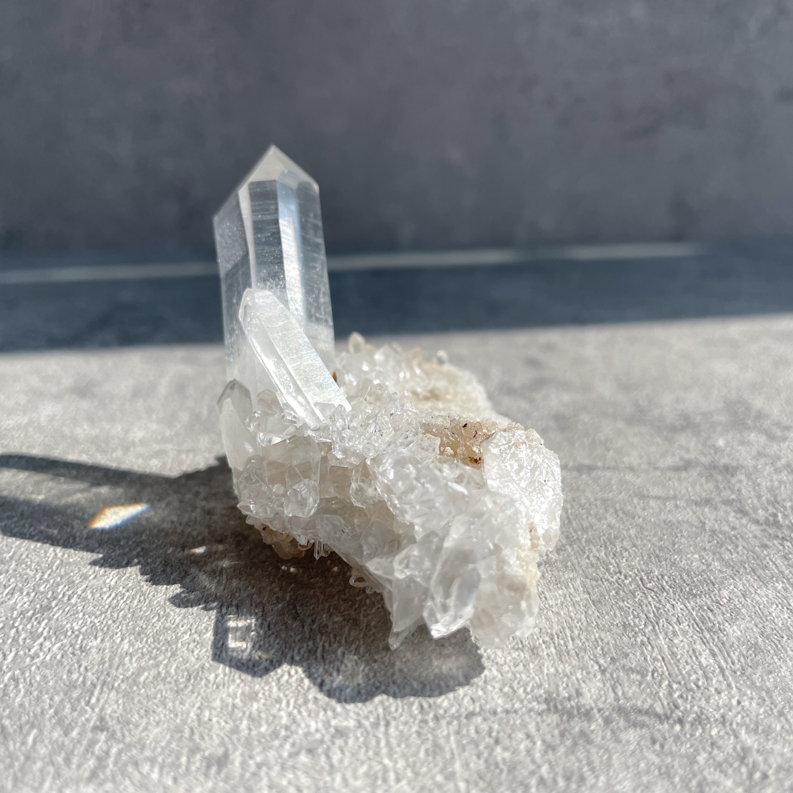 ゼッカ産水晶 クリアクォーツクラスター91◇スターブラリークォーツ