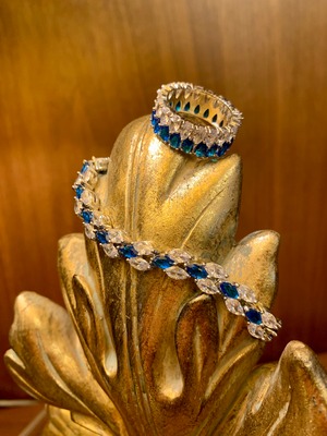 オーシャンブルー　　ブレスレット✖️リング　　Ocean blue bracelet ✖️ ring