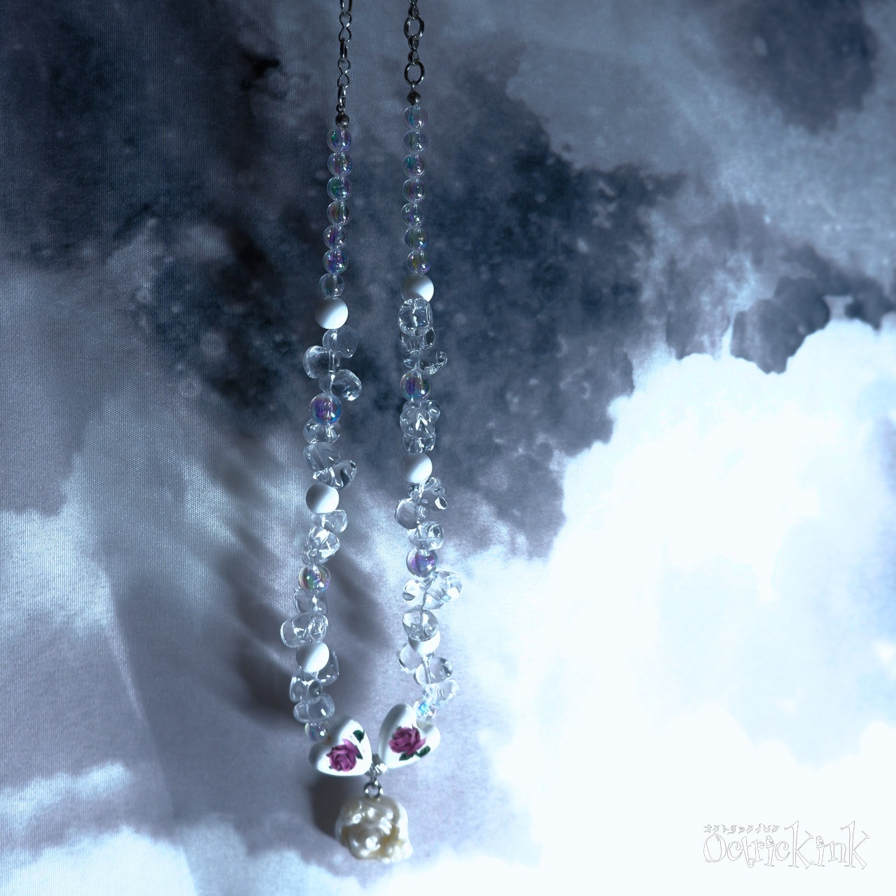 【一点もの】KRAKEN・Bubble Яose chocolate fog 水晶 ネックレス