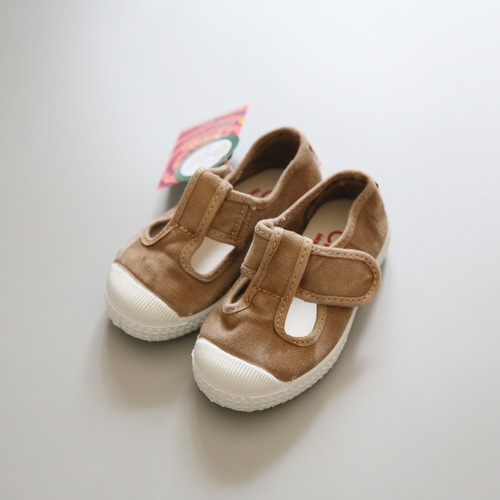 cienta(シエンタ)/ Tストラップシューズ / Beige(ベージュ・ムラ染め) / 12.5cm〜19cm