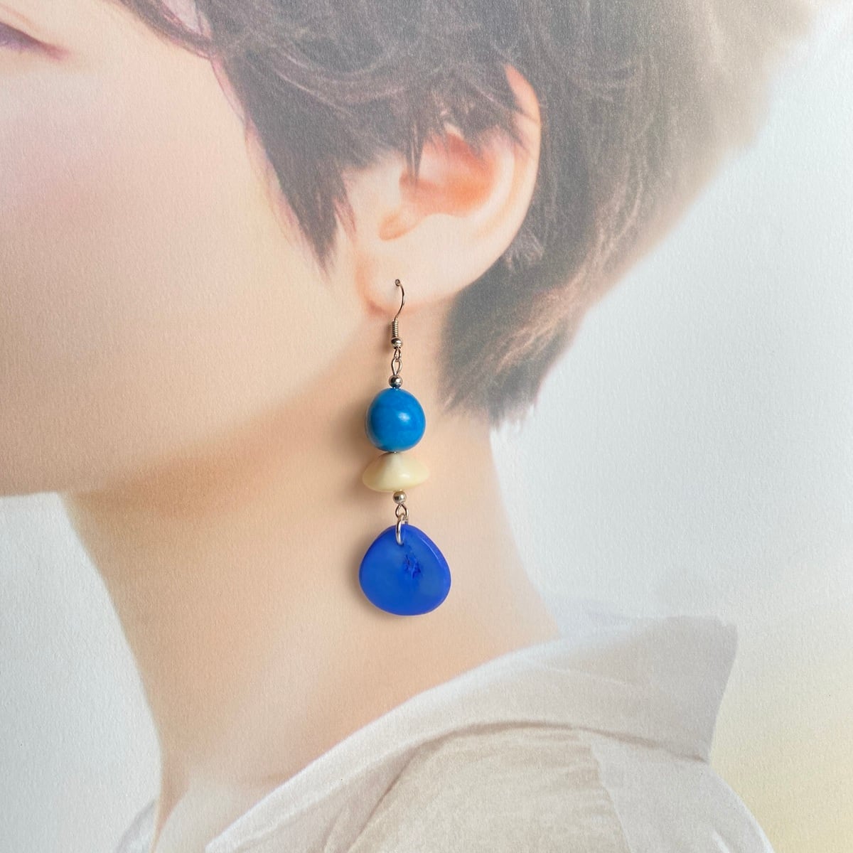 ヤシの実ピアス】 ブルー | Coloridas コロリーダス
