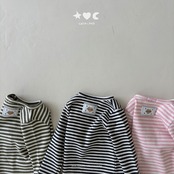 韓国子供服 / LALALAND / 26Autumn / ベベ ストライプ もちもちTシャツ / 秋服 / ベビー *6M~18M*