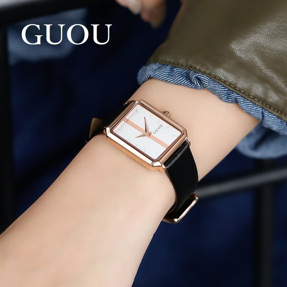 GUOU レディース腕時計 女性用 腕時計 時計 ウォッチ クォーツ