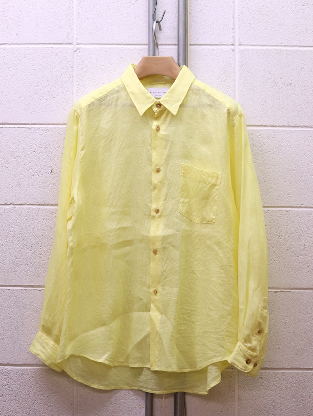 【MANUAL ALPHABET】LINEN CANVAS LOOSE FIT R/C SHIRTS