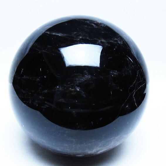 2.4Kg モリオン 黒水晶 丸玉 123mm スフィア 一点物 161-938