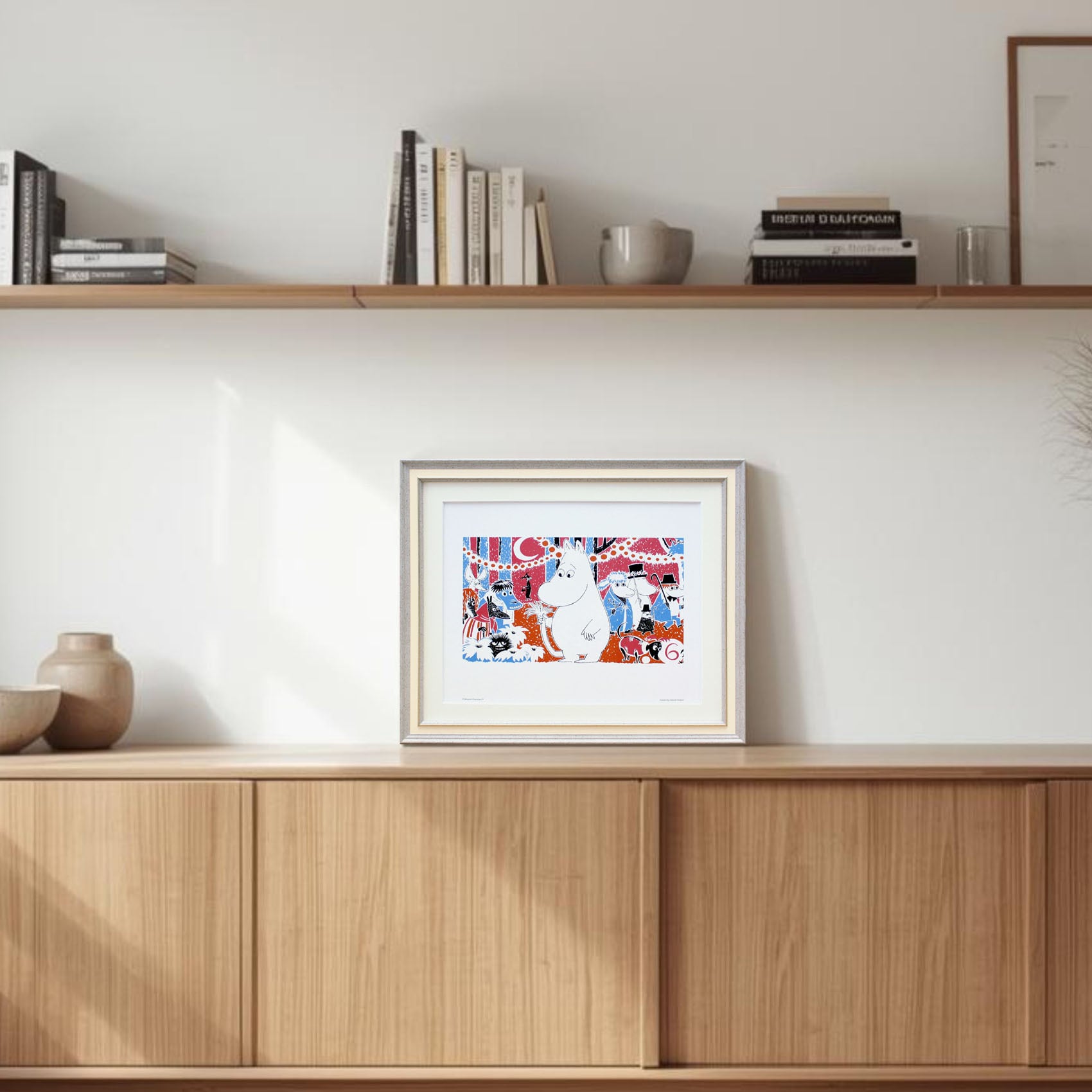 ムーミン 北欧 Putinki「ムーミントロール 6」送料無料 フレーム選択可能 展示用フック付アートポスター 絵画 インテリア アート