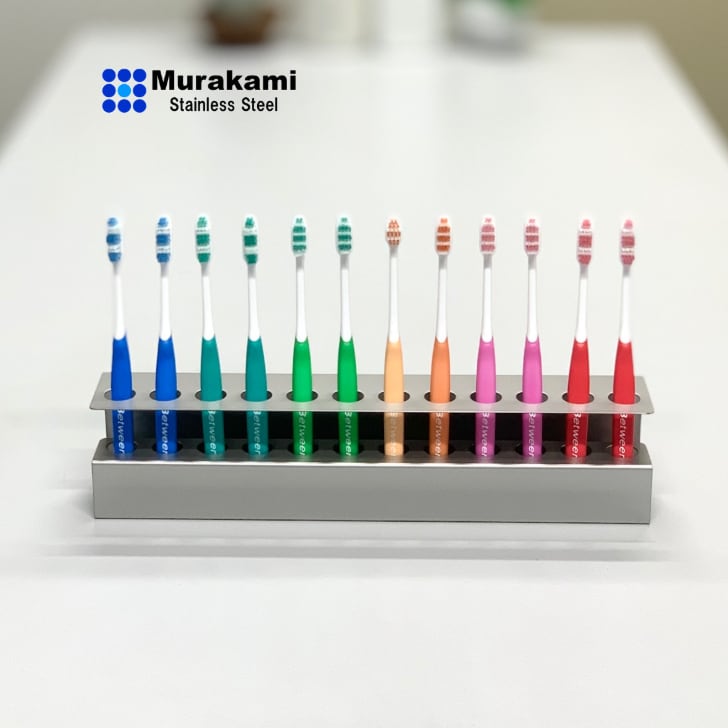 歯ブラシスタンド12人用 Gタイプ 名入れ可 | Murakami-Stainless