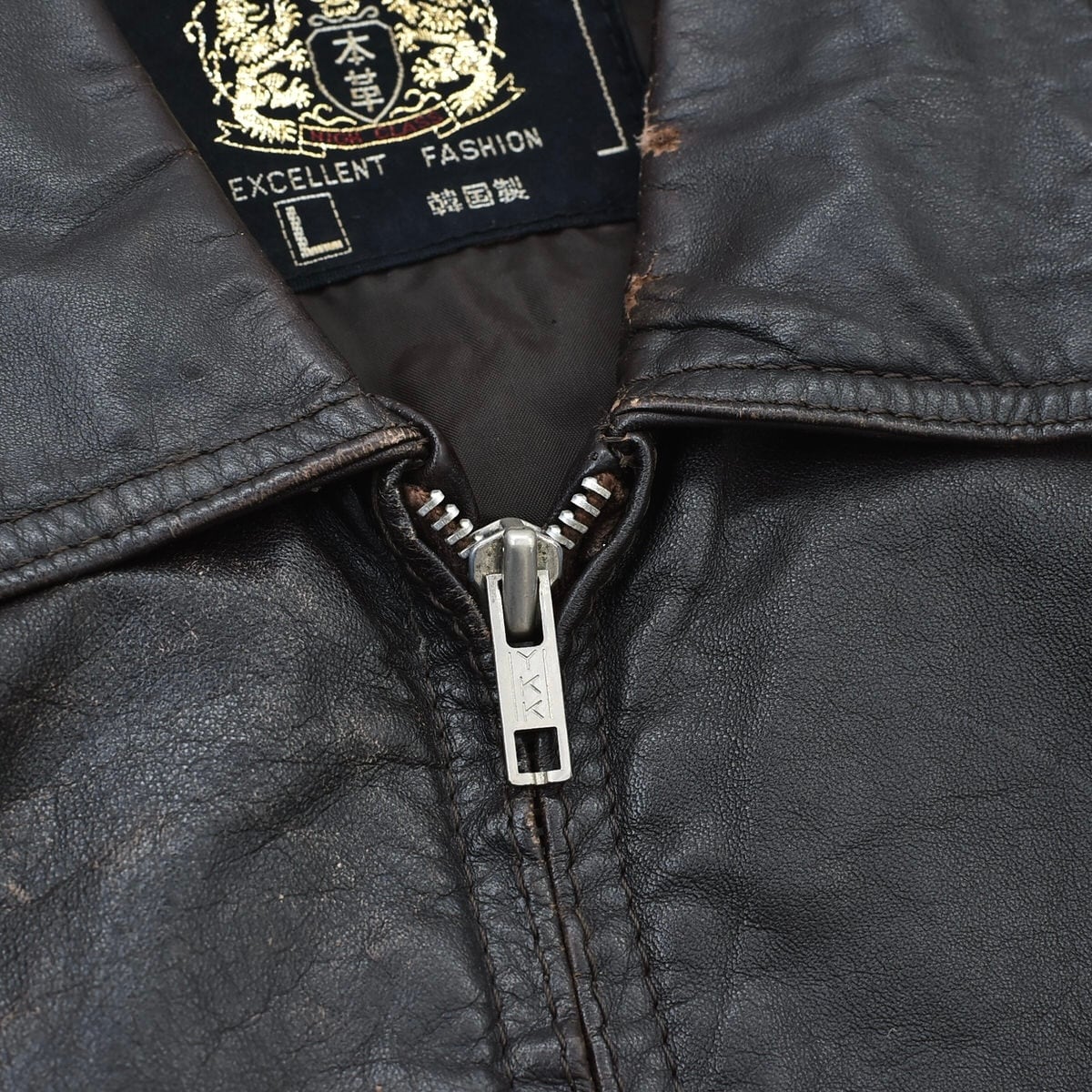 Jp vtg dark brown leather single jacket | 古着屋 grin days Jp vtg dark brown leather single jacket | 古着屋 grin days