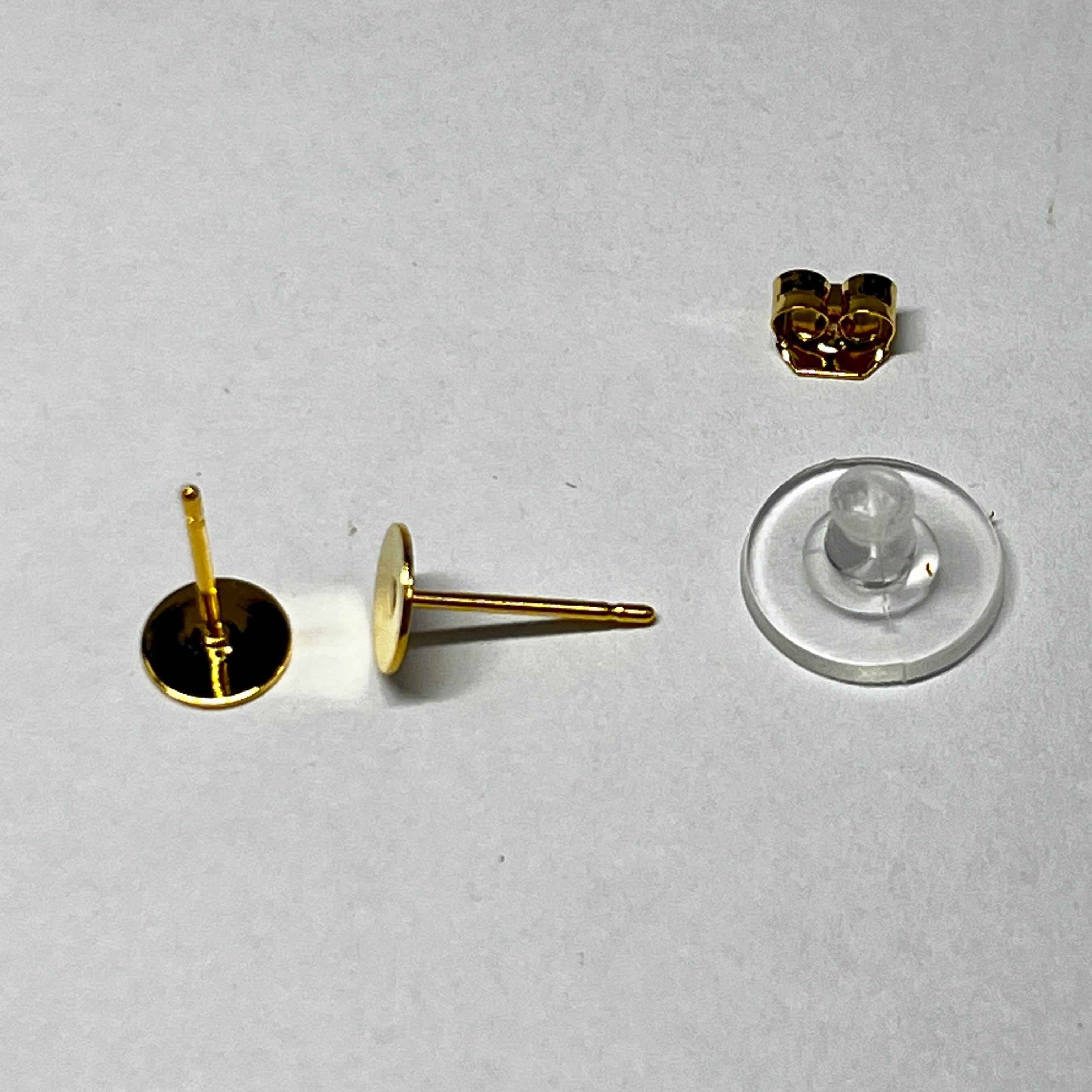 ヴィンテージビーズの蛇柄系カボション猫ピアス＆イヤリング 長毛猫