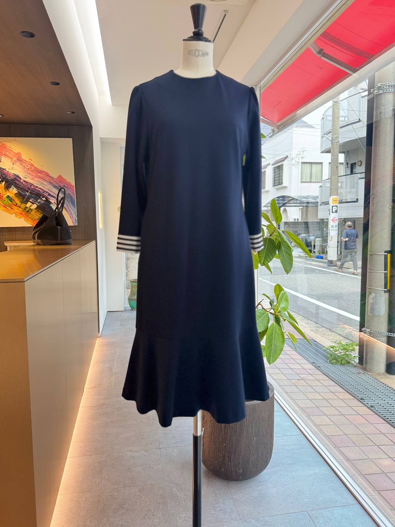 BORDERS at BALCONY PEPLUM DRESS