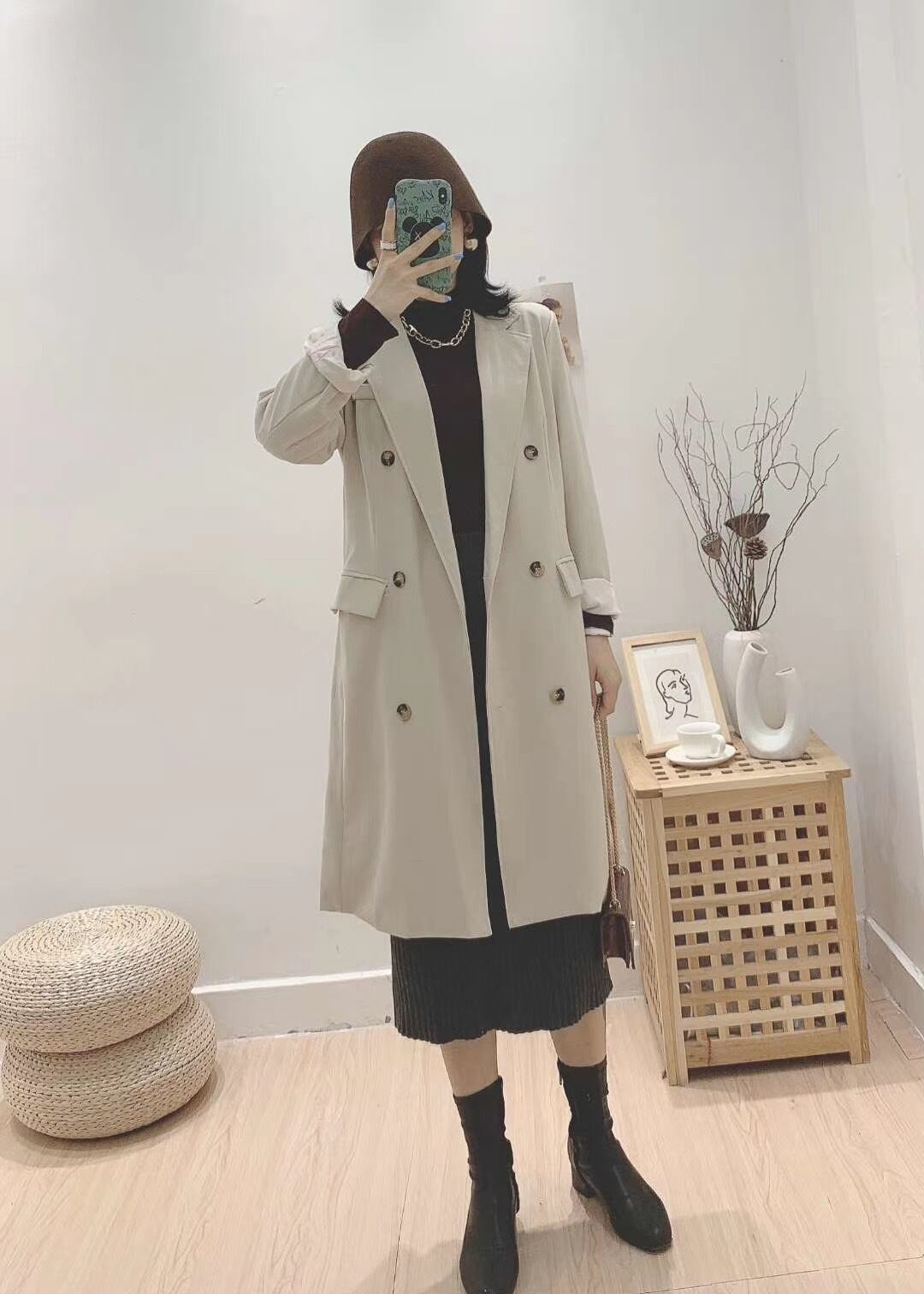 ノッチドラペルカラージャケット