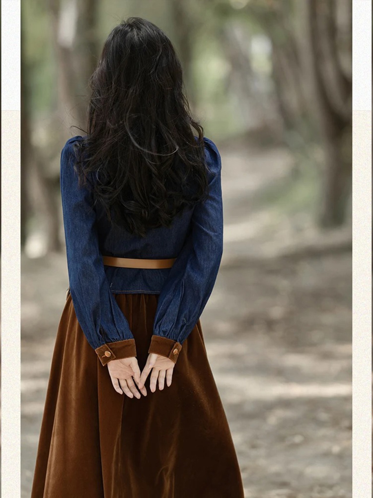 【0231】Vintage Denim Long Sleeve 2 Piece Set