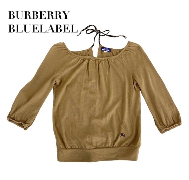 中古 バーバリーブルーレーベル BURBERRY BLUELABEL 七分袖 ニット