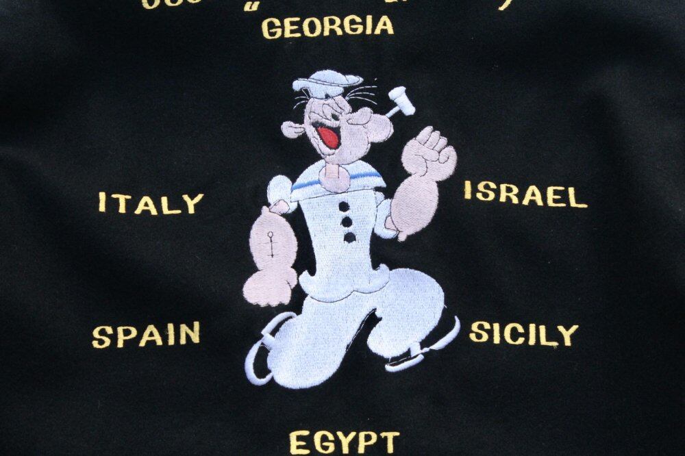 Vintage Souvenir Tour Jacket [US NAVY - USS 1992s-] POPEYE