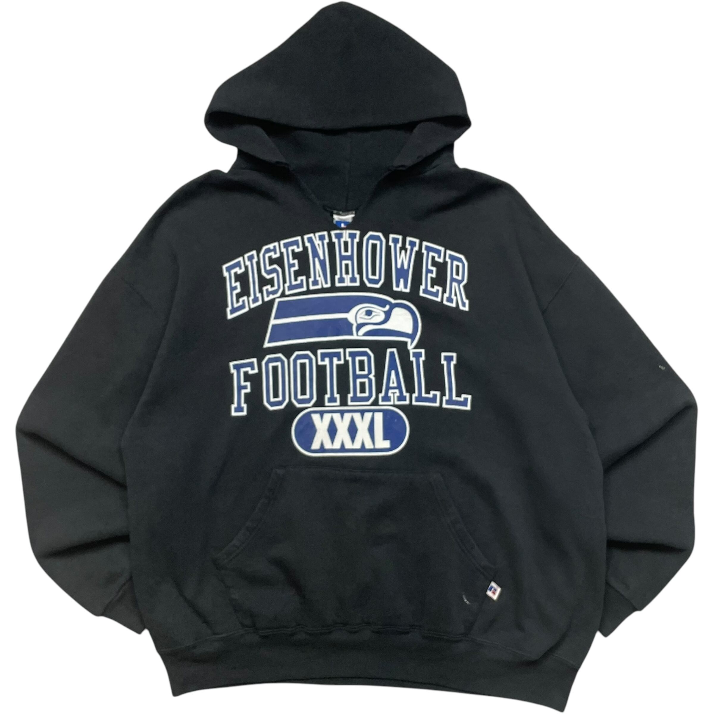 《XL》 russell athletic ラッセルアスレチック パーカー スウェット EISENHOWER FOOTBALL 90年代 vintage no.7031