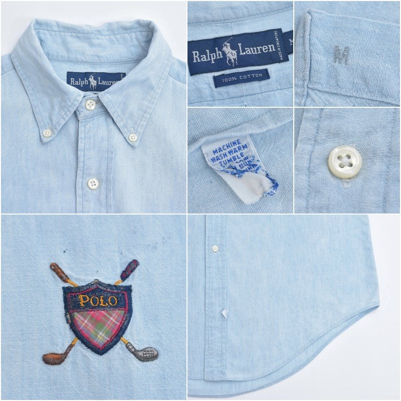 90s Ralph Lauren ラルフローレン ゴルフ クレスト エンブレム 刺繍