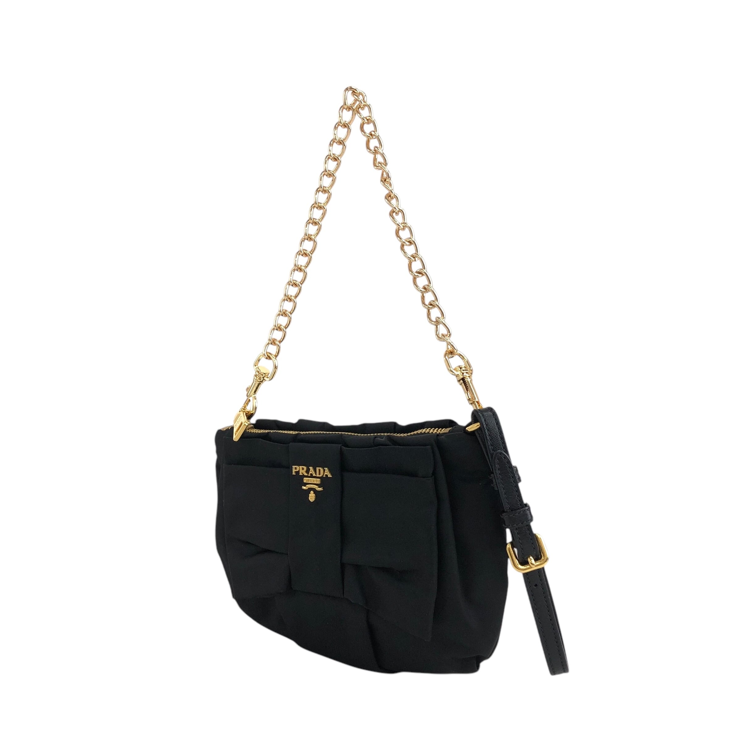 PRADA】プラダ リボンポーチ 黒 ブラック 【公式通販】