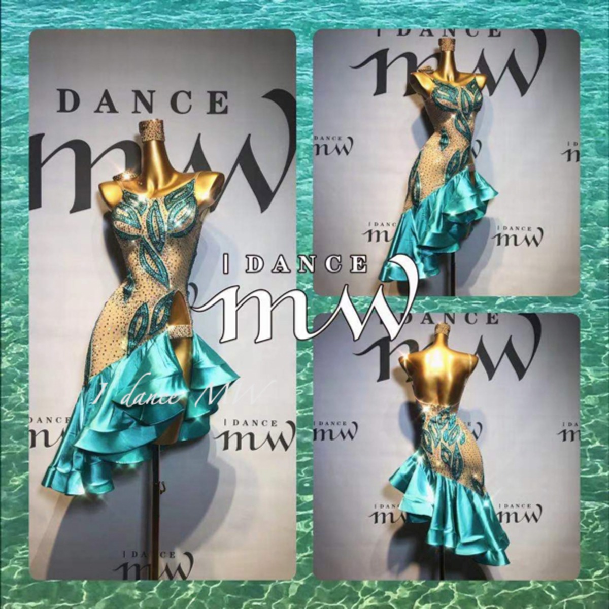 Hao-D☆新品☆ドレス☆ラテン☆競技会☆ワインレッド☆M
