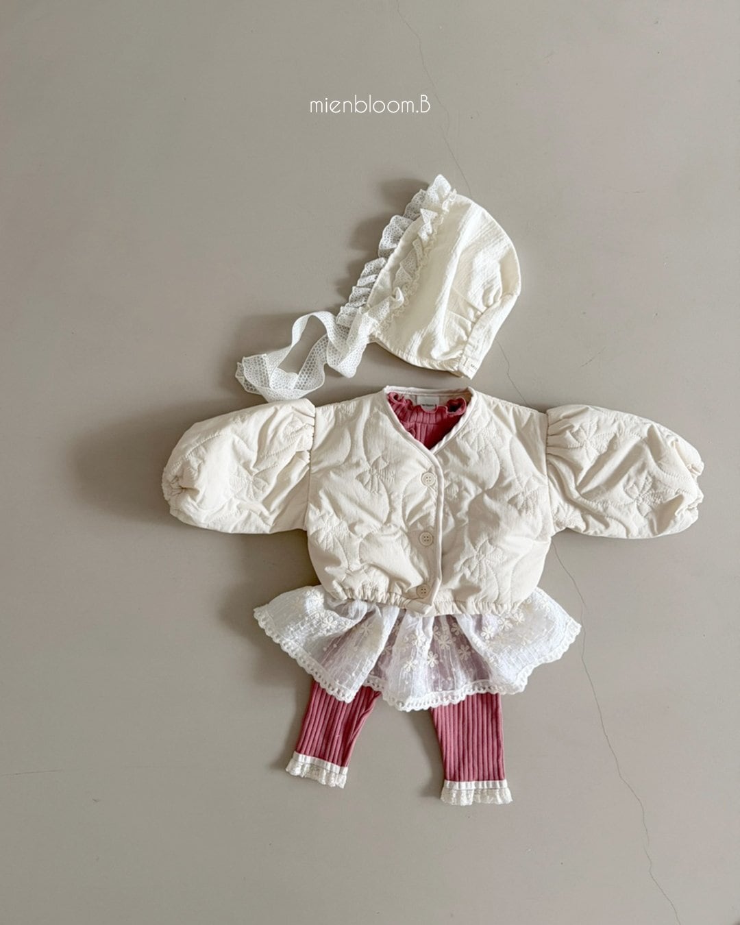 送料無料【予約】/ babyリボン刺繍ジャケット / mienbloom