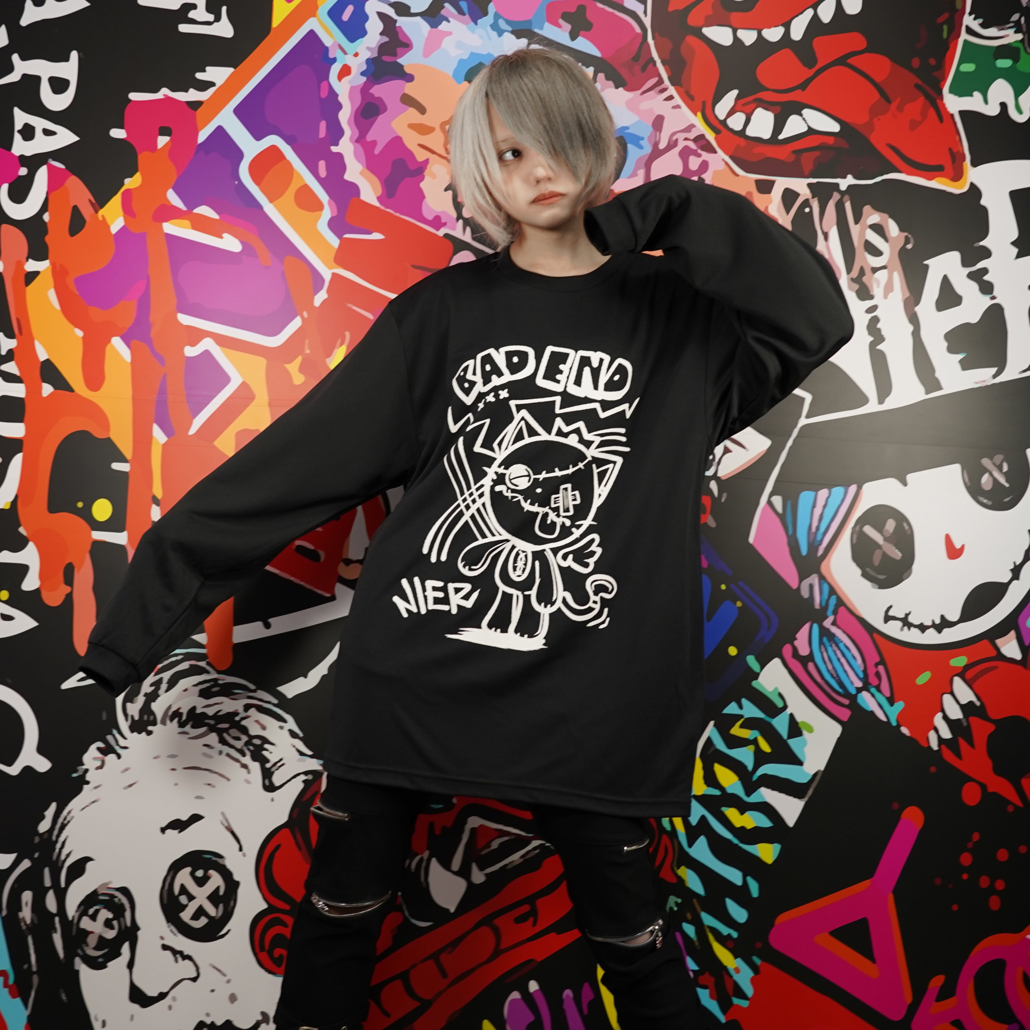 NieRミケ BAD END MIKE OVER SIZE LONG CUTSEW | NIER CLOTHING