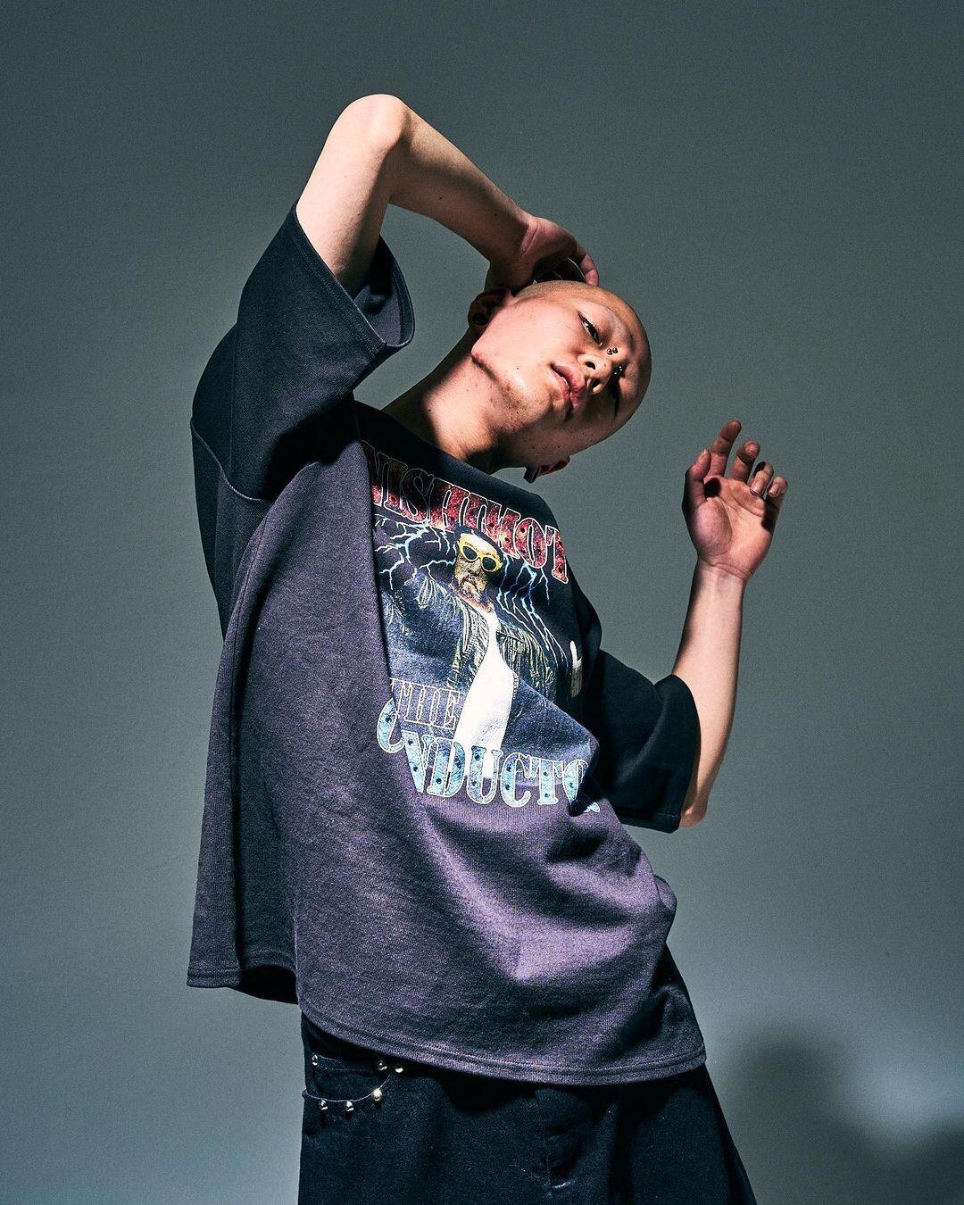 24AW】el conductorh x NISHIMOTO IS THE MOUTH STONE DECORATED T