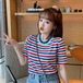 ✞ ストライプラウンドネックセーター Tシャツ ✞ゴスロリ SM ミリ 甘ロリ クラロリ 和ロリ エレガント 黒ロリ 姫ロリ 華ロリ BB-BB4224592