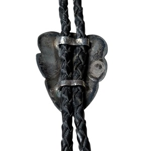 vintage Hopi Lewis Lomay silver bolo tie