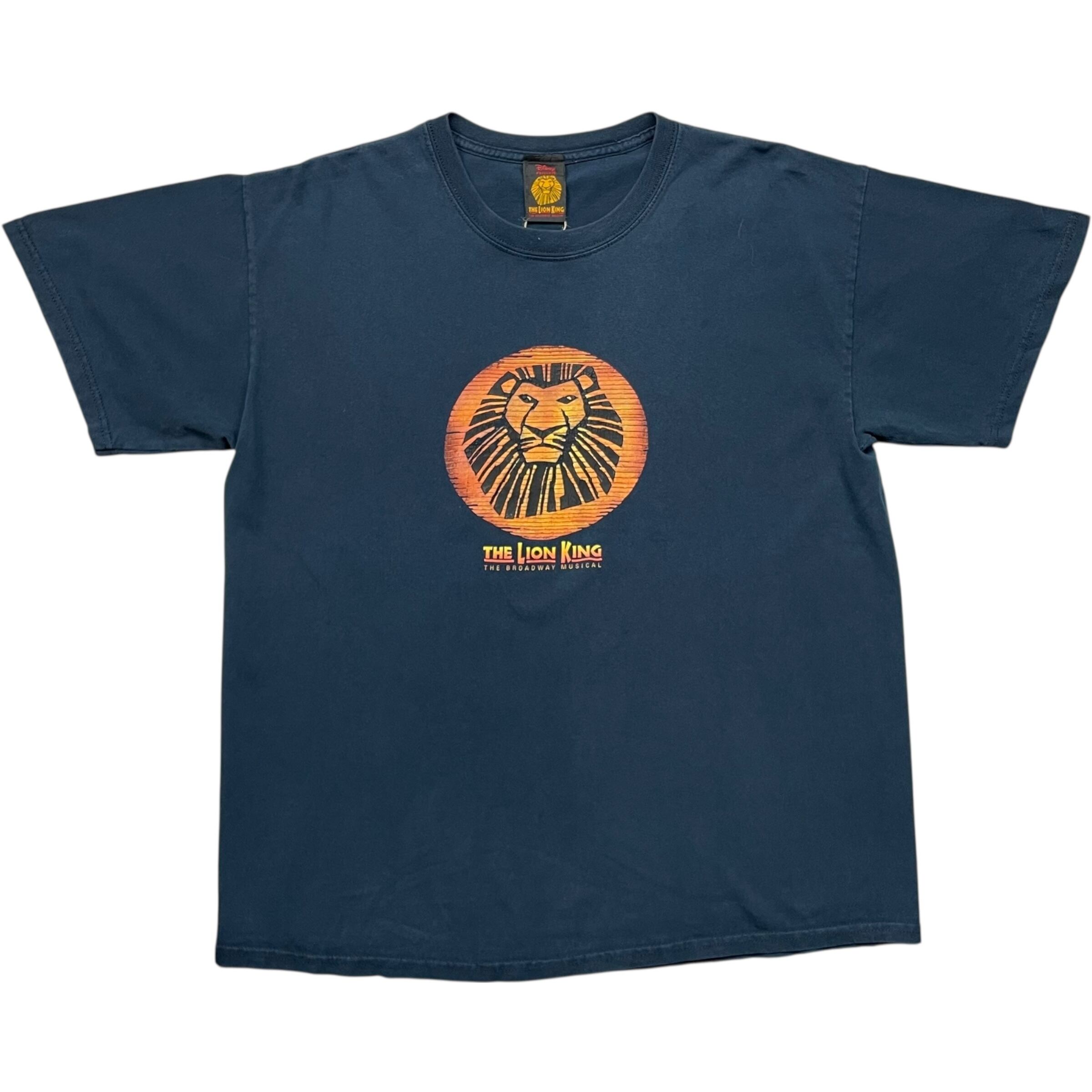 《L》THE LION KING ライオンキング Disney ディズニー Tシャツ フロントプリント ネイビー no.8549