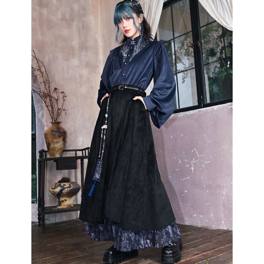 中華ゴシック スカート レイヤード ロング丈 古怪舎