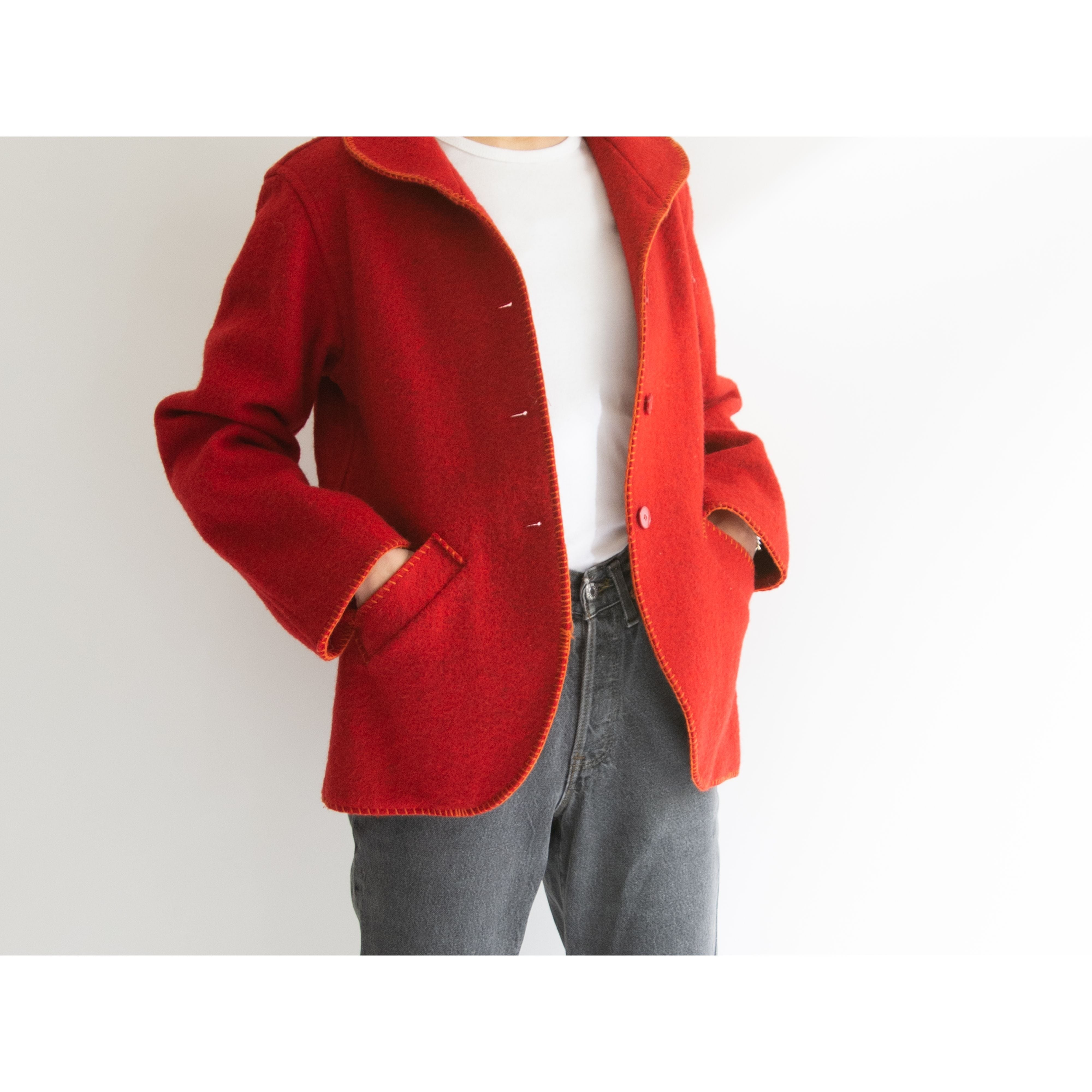 agnes b.】Made in France 100% Wool Jacket（アニエスべー フランス製