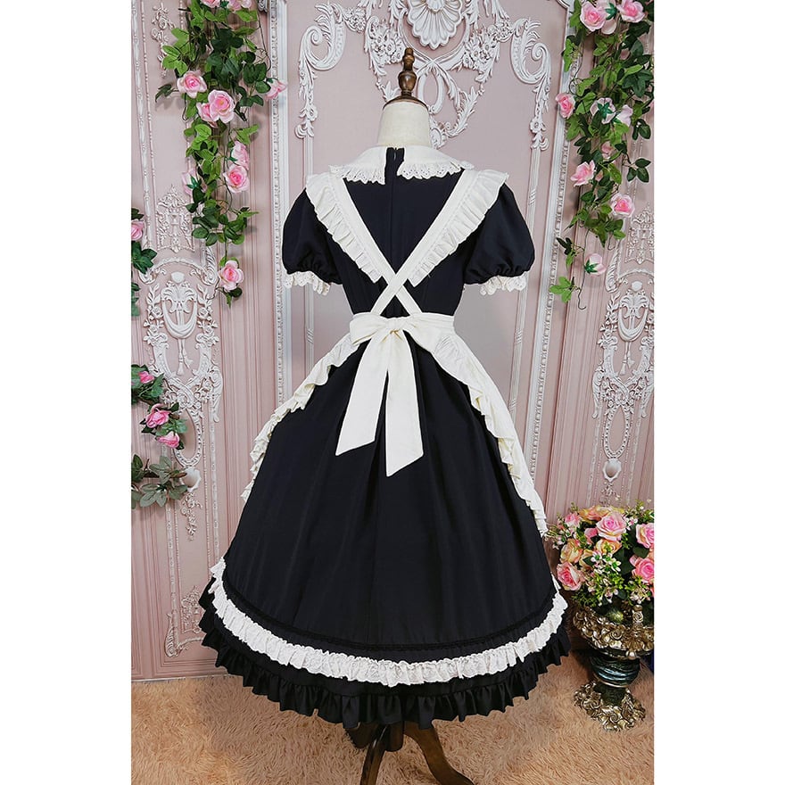 メイド服 ロング丈 クラシカルワンピース 英国風 ヴィクトリアン