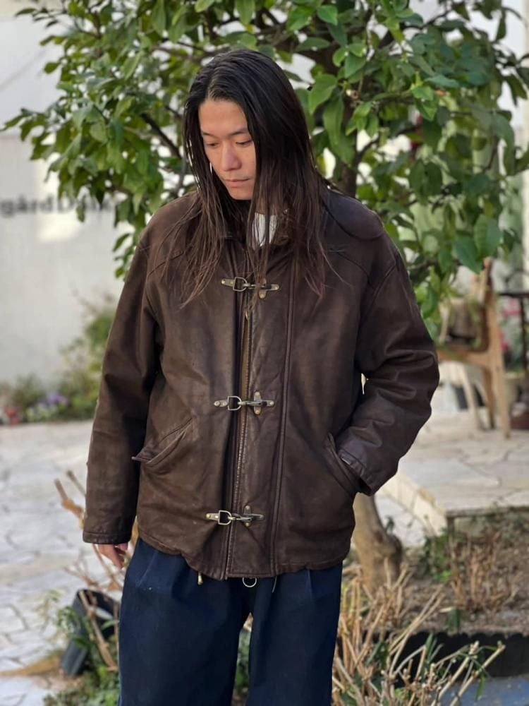 conbipel] Vintage Leather Jacket [1990s-] Vintage Fireman Hook